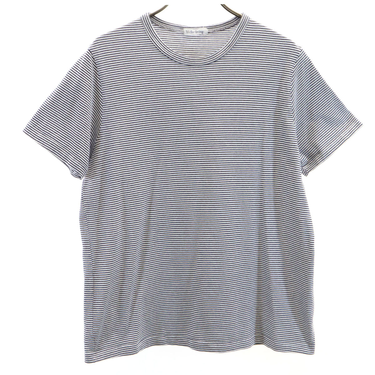 Y's for living ワイズフォーリビング ボーダー柄 半袖 Tシャツ ホワイト レディース