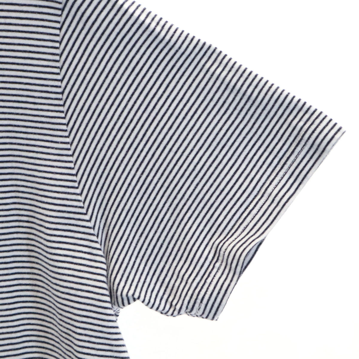 Y's for living ワイズフォーリビング ボーダー柄 半袖 Tシャツ ホワイト レディース