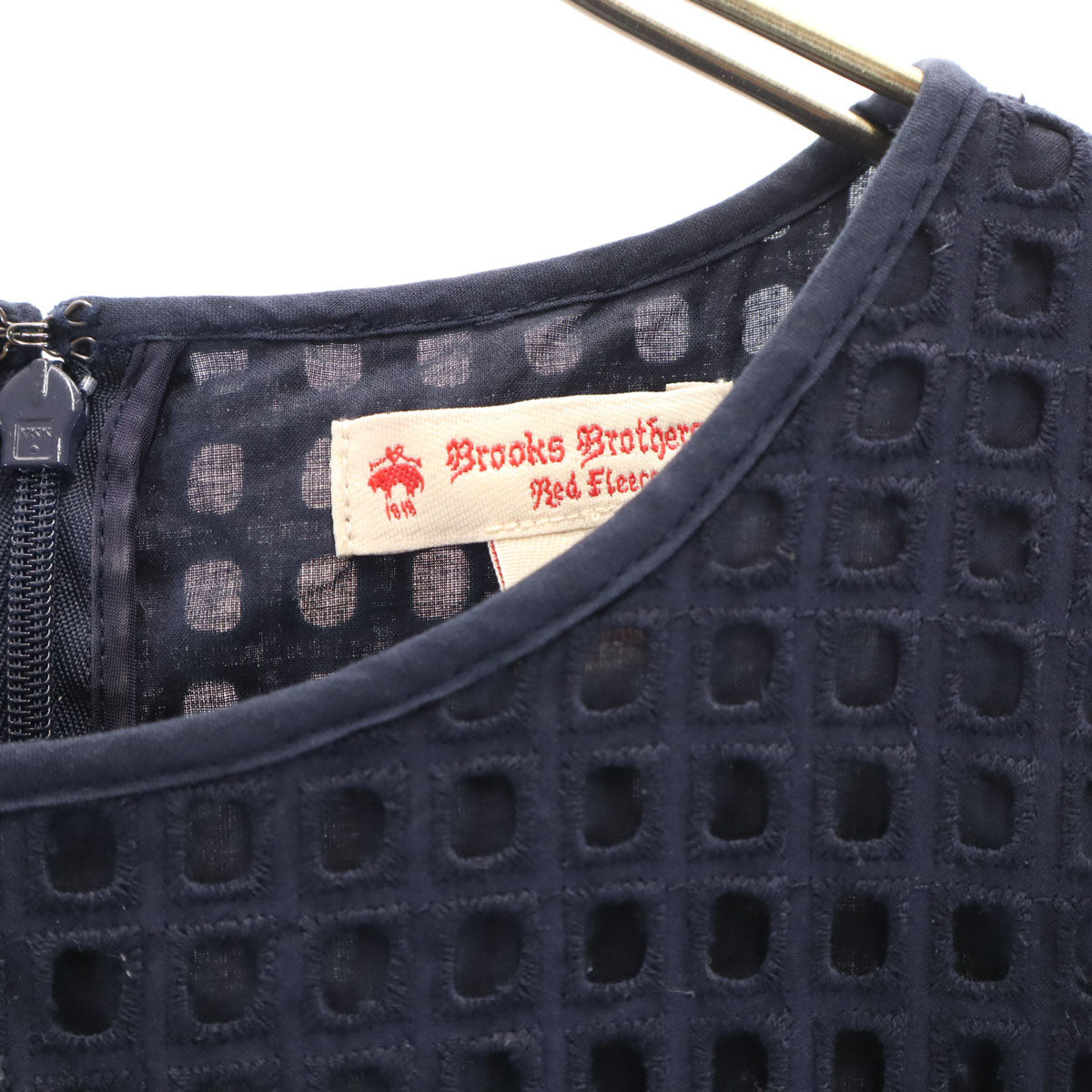 Brooks Brothers Red Fleece ブルックスブラザーズ レッドフリース ノースリーブ ワンピース 0 ネイビー レディース