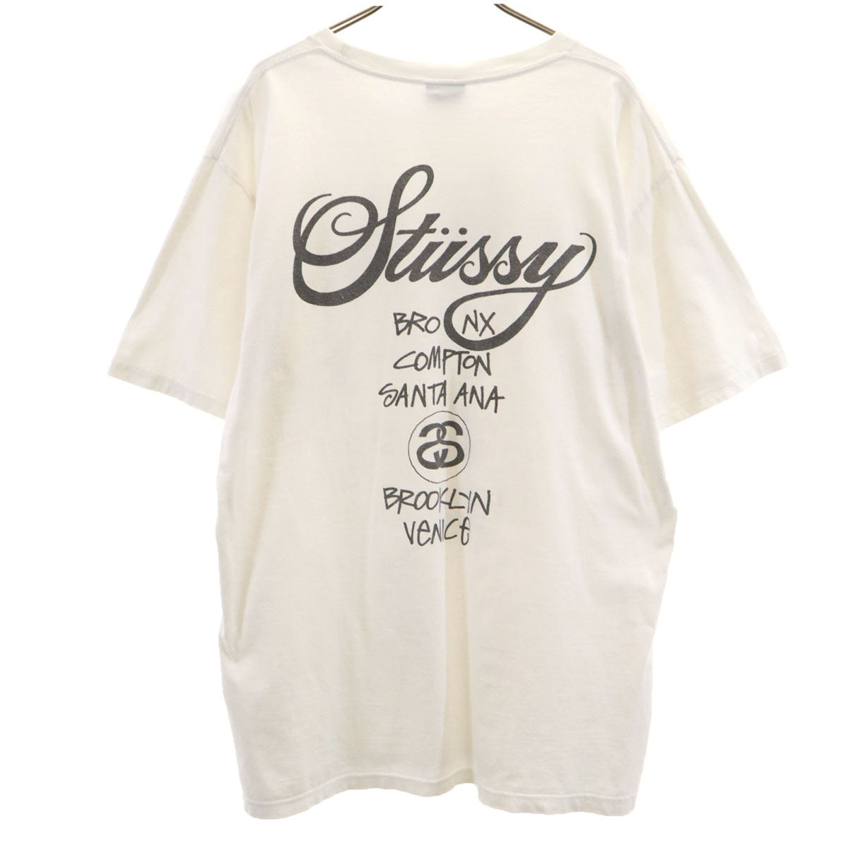 STUSSY ステューシー 半袖 Tシャツ L ホワイト メンズ