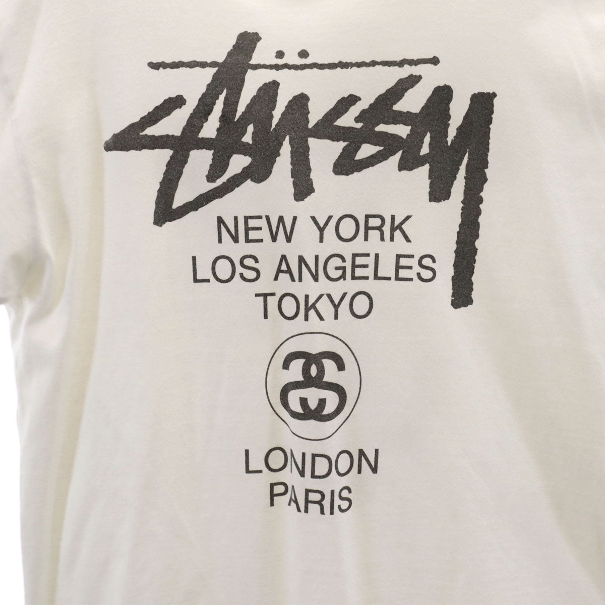 STUSSY ステューシー 半袖 Tシャツ L ホワイト メンズ