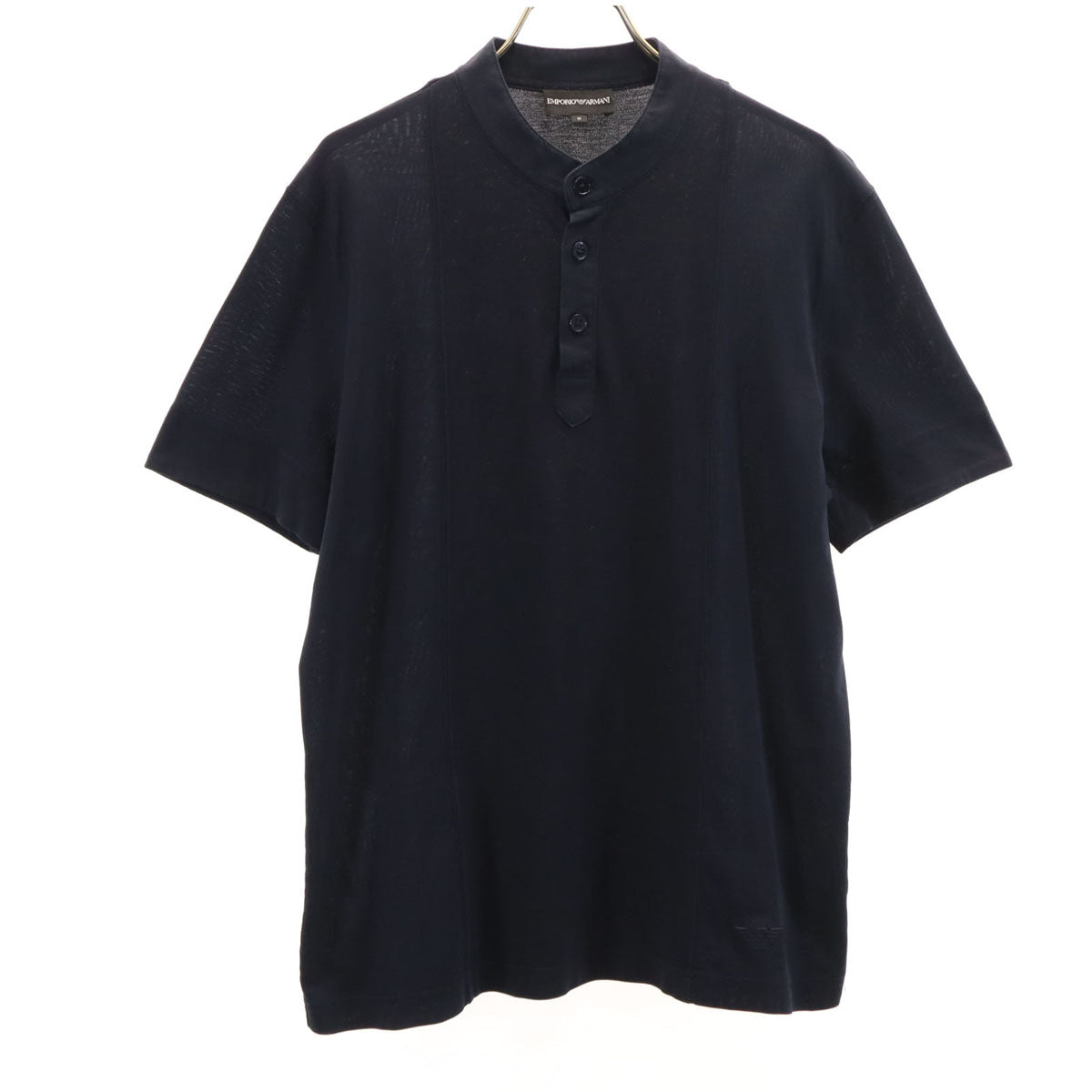 Emporio Armani エンポリオアルマーニ 半袖 ヘンリーネック Tシャツ M ネイビー メンズ