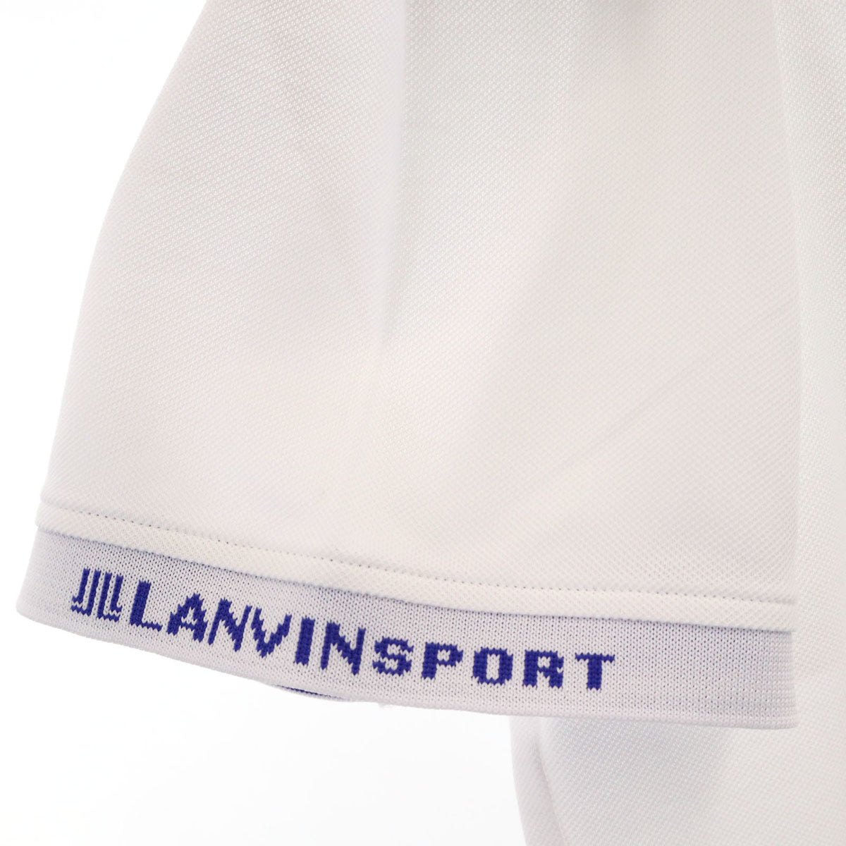 美品 LANVIN SPORT ランバンスポール 日本製 ゴルフ 半袖 ポロシャツ 40 ホワイト メンズ