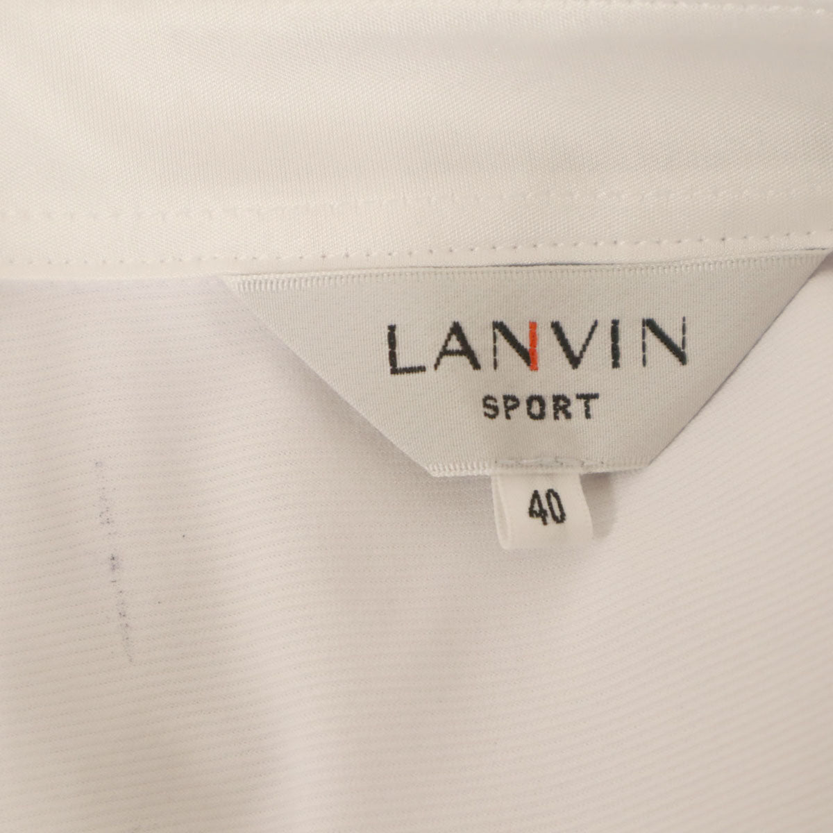 LANVIN SPORT ランバンスポール 日本製 ゴルフ 半袖 ポロシャツ 40 ホワイト メンズ