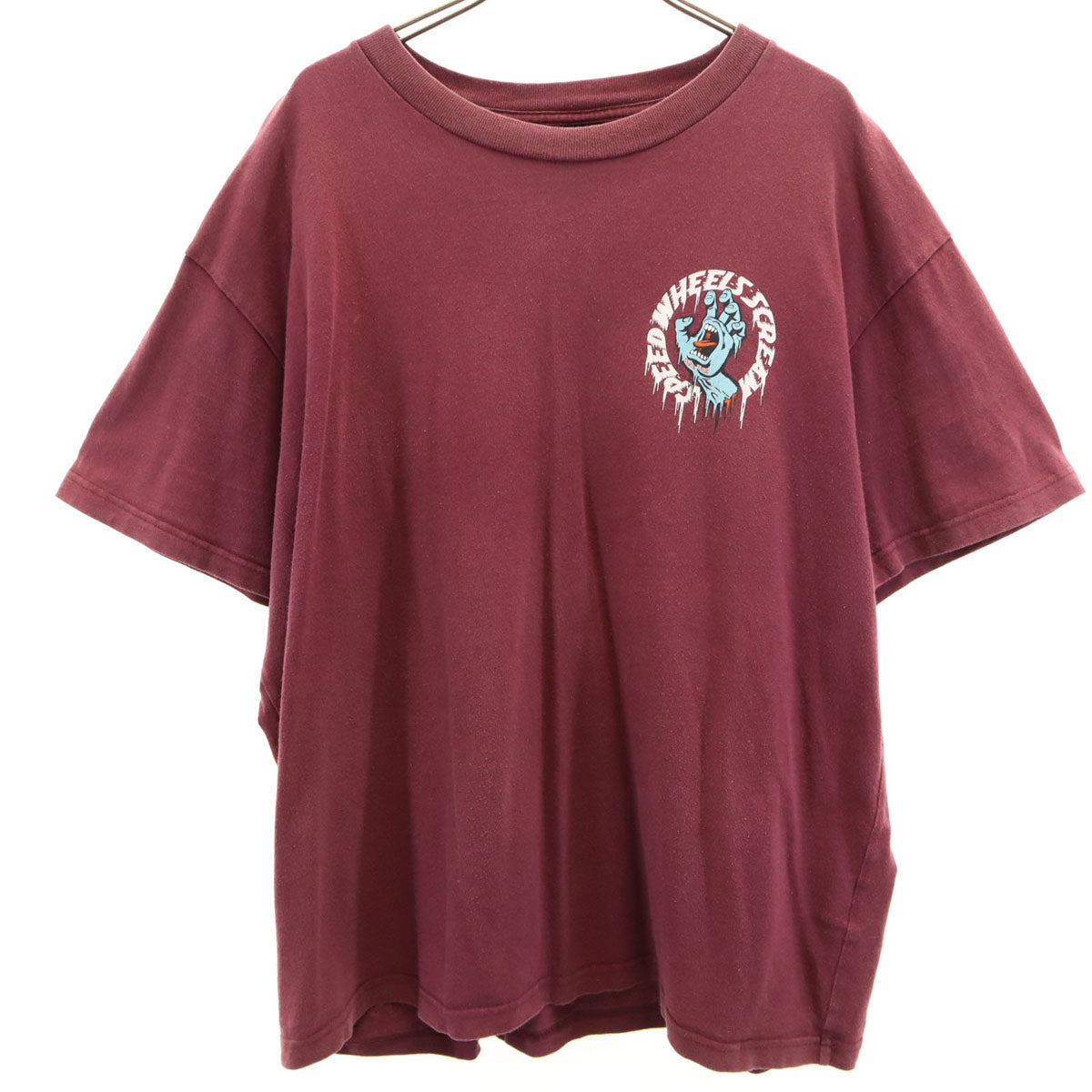 SANTA CRUZ サンタクルーズ バックロゴ 半袖 Tシャツ XL ワインレッド メンズ