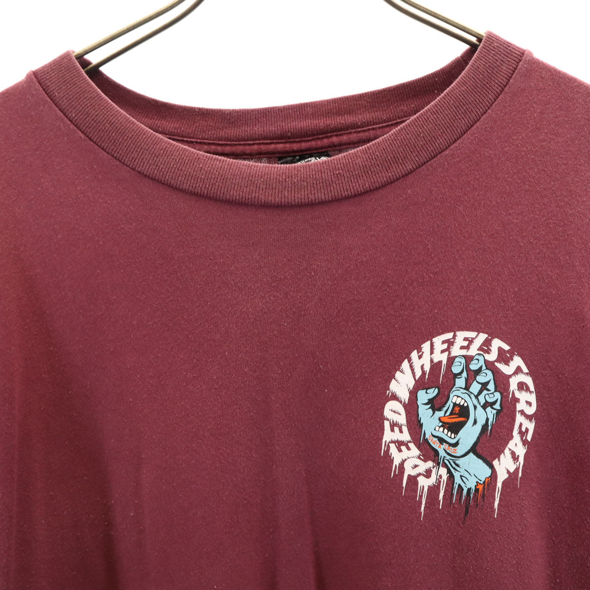 SANTA CRUZ サンタクルーズ バックロゴ 半袖 Tシャツ XL ワインレッド メンズ