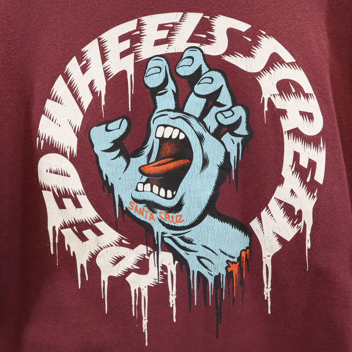 SANTA CRUZ サンタクルーズ バックロゴ 半袖 Tシャツ XL ワインレッド メンズ