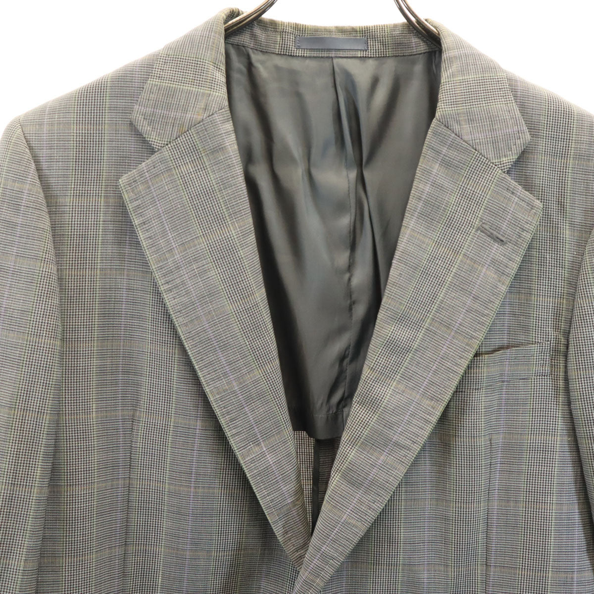 Burberrys バーバリーズ 90s オールド ウールブレンド チェック柄 テーラードジャケット 96-86-170AB5 グレー C-TK83 メンズ