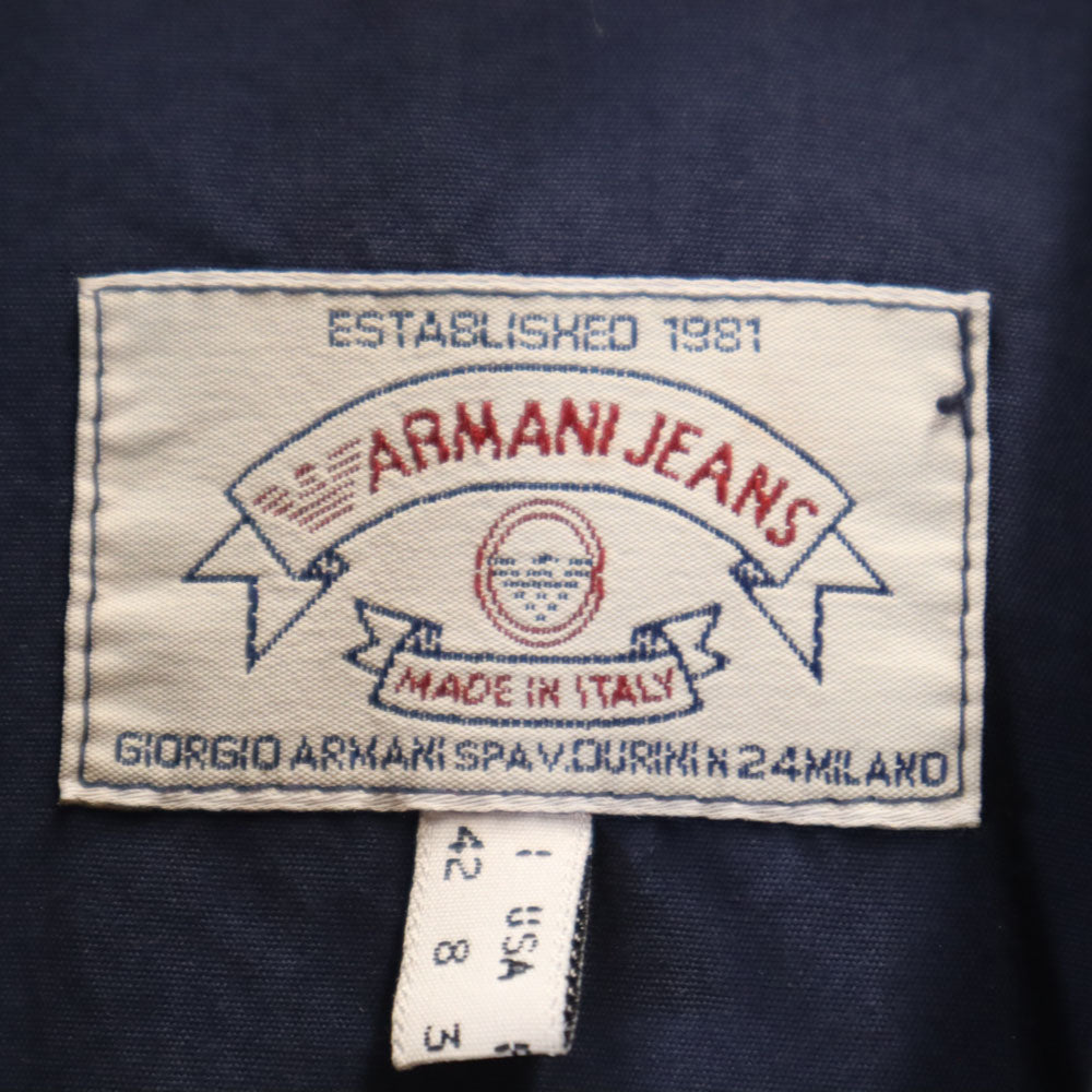 ARMANI JEANS アルマーニジーンズ イタリア製 ジャケット 42 ネイビー レディース