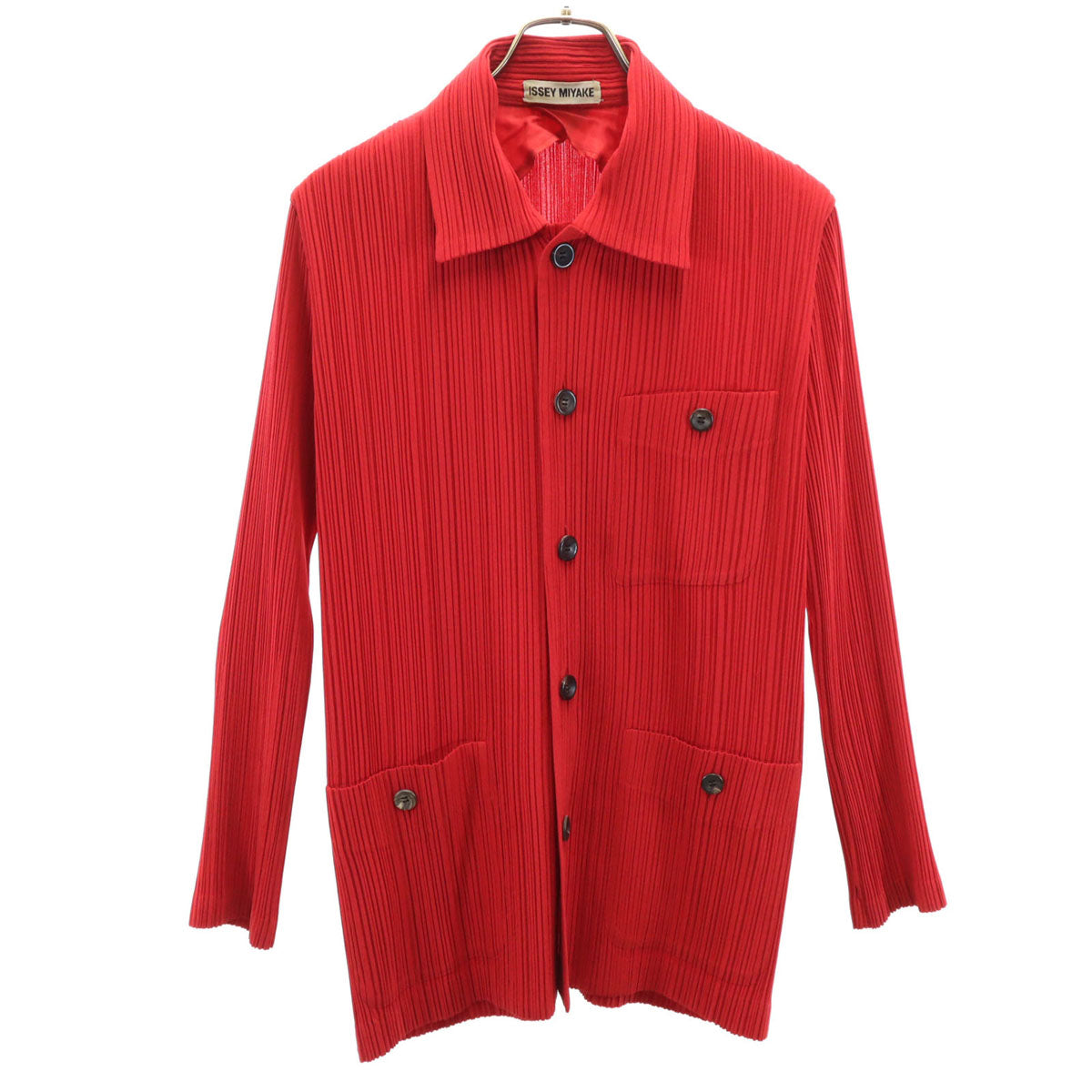 ISSEY MIYAKE イッセイミヤケ 96SS オールド 日本製 ジャケット M レッド IM61-FD925 レディース