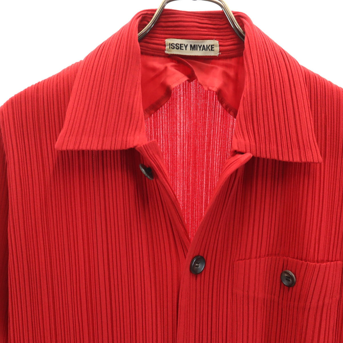 ISSEY MIYAKE イッセイミヤケ 96SS オールド 日本製 ジャケット M レッド IM61-FD925 レディース