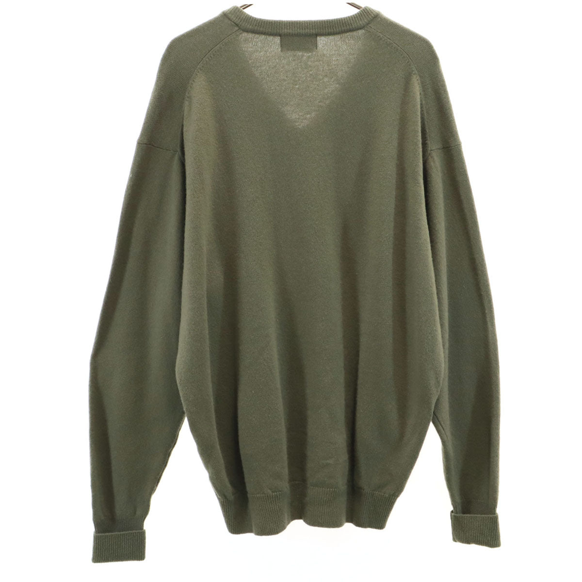 Christian Dior MONSIEUR クリスチャンディオール ムッシュ 90s オールド 長袖 Vネック セーター L オリーブ系 ニット メンズ