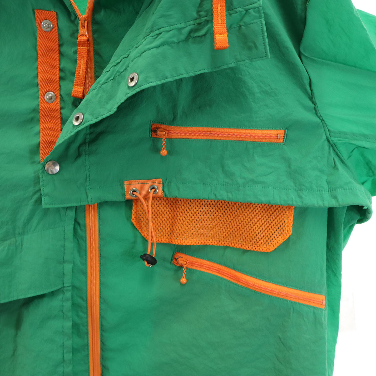 kolor カラー 日本製 ウルトラライトペーパー ナイロンジャケット 1 グリーン フーディー メンズ