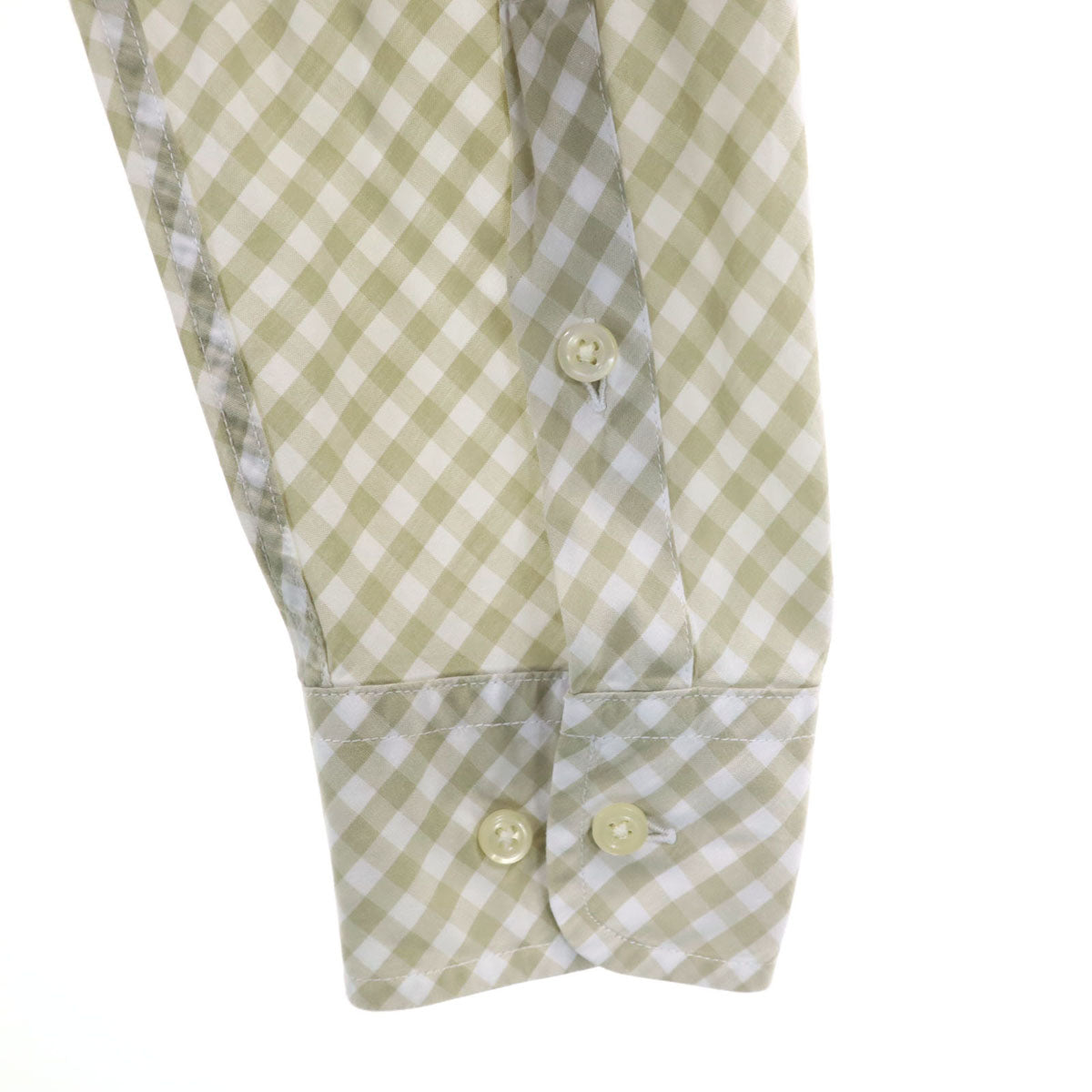 TOMMY HILFIGER トミーヒルフィガー 90s オールド フラッグタグ ギンガムチェック柄 長袖 ボタンダウンシャツ M ライトグリーン メンズ