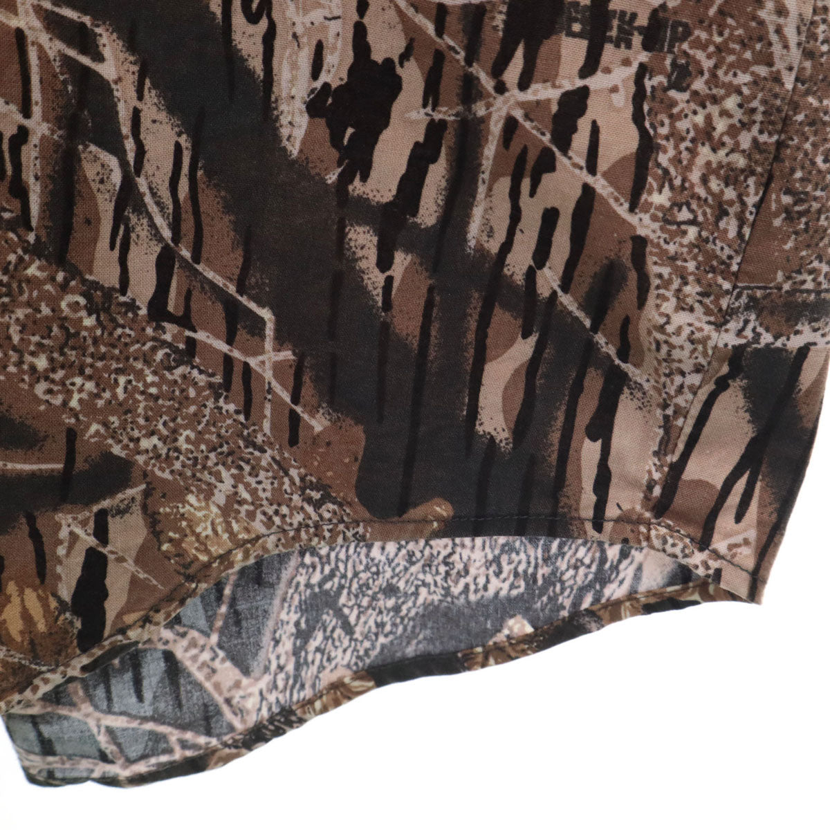 Columbia コロンビア 90s オールド リアルツリーカモ柄 長袖 コットンシャツ XXL ブラウン 裏地メッシュ アウトドア メンズ