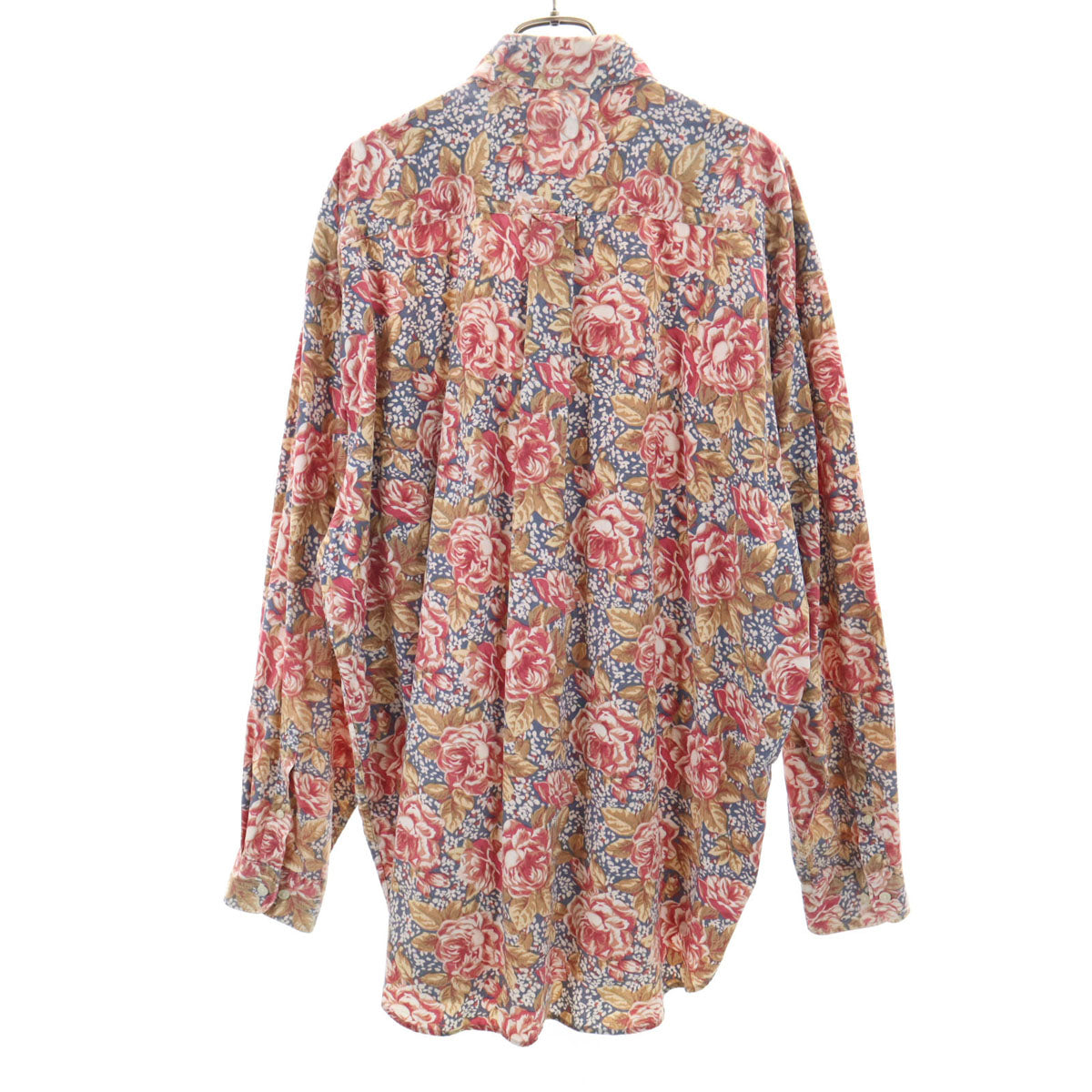 Banana Republic バナナリパブリック 80s 90s オールド 総柄 長袖 ハワイアン ボタンダウンシャツ XL レッド メンズ