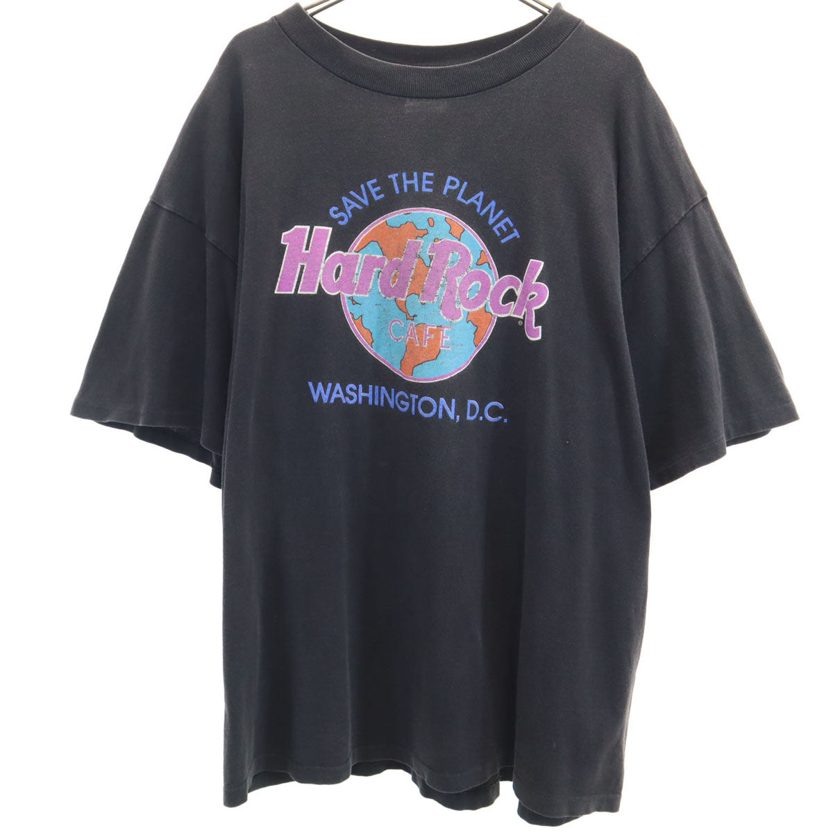 HARD ROCK CAFE ハードロックカフェ 90s USA製 オールド Washington.D.C. 半袖 Tシャツ XL ブラック メンズ