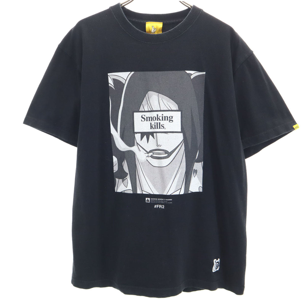 FR2 エフアールツー ONEPIECE ワンピース コラボ ドンキホーテ・ロシナンテ コラソン 半袖 Tシャツ ブラック メンズ
