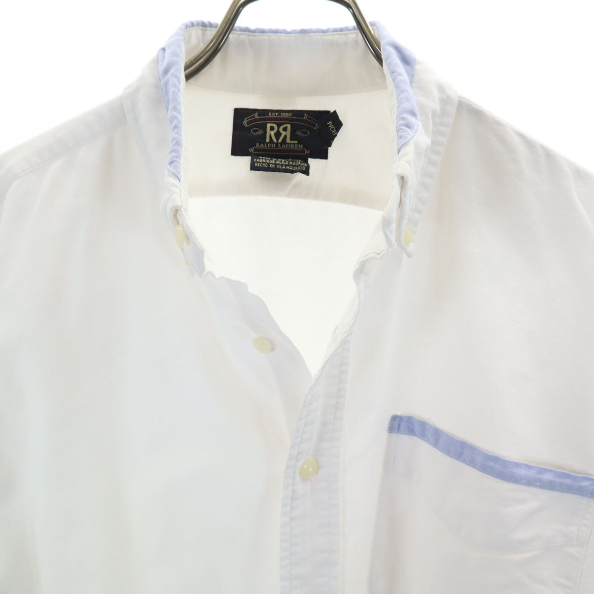 RRL ダブルアールエル 90s オールド 初期タグ 赤3星 長袖 ボタンダウンシャツ S ホワイト メンズ