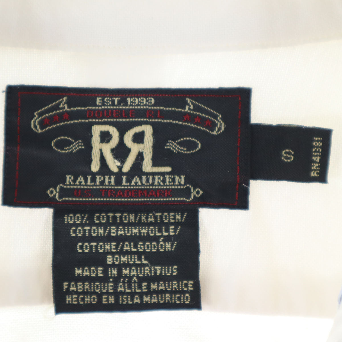 RRL ダブルアールエル 90s オールド 初期タグ 赤3星 長袖 ボタンダウンシャツ S ホワイト メンズ