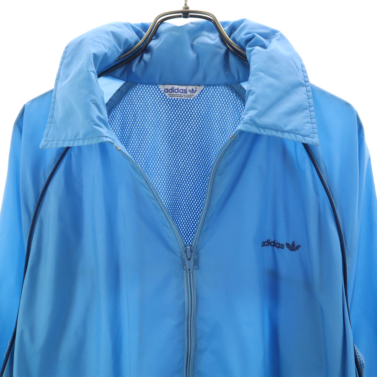 adidas アディダス 70s 80s ヴィンテージ デサント製 ナイロンジャケット O ブルー メンズ
