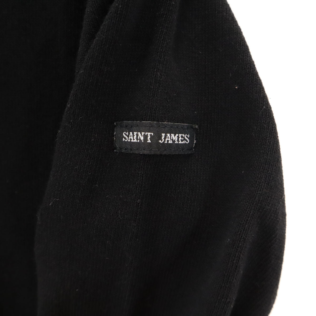 SAINT JAMES セントジェームス フランス製 オールド 7分袖 ボートネック バスクシャツ XXS ブラック メンズ