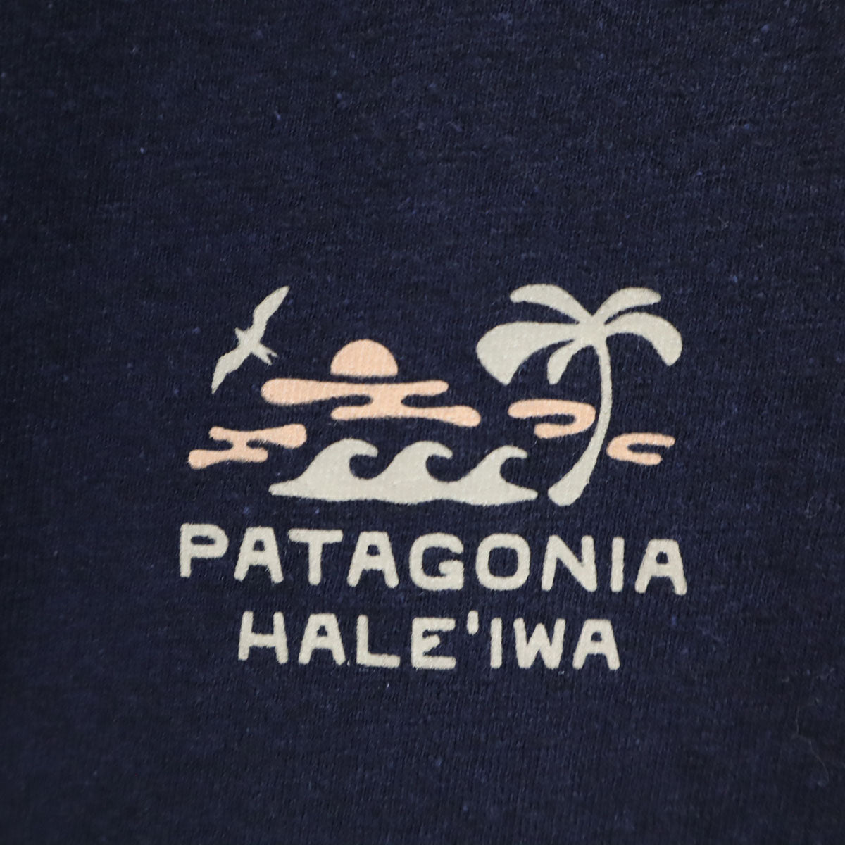 patagonia パタゴニア ハレイワ店限定 バックプリント 半袖 Tシャツ XS ネイビー 37725FA24 アウトドア メンズ