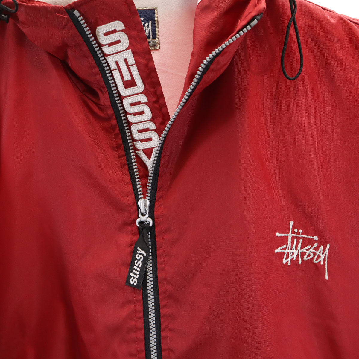 STUSSY SPORT ステューシー スポーツ 90s 00s オールド フードジャケット L レッド メンズ