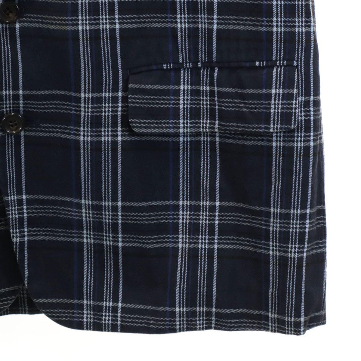 COMME des GARCONS HOMME コムデギャルソンオム 80s 90s ヴィンテージ オールド チェック柄 テーラードジャケット M ネイビー メンズ