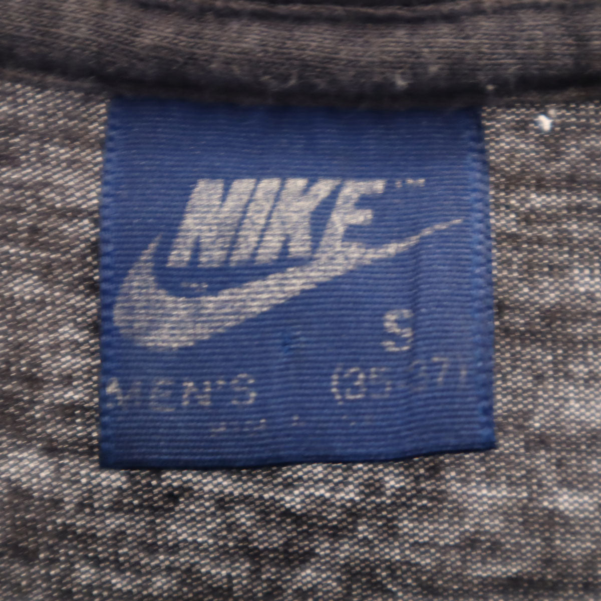 NIKE ナイキ 80s ヴィンテージ 紺タグ AIR JORDAN 半袖 Tシャツ S チャコール シングルステッチ メンズ