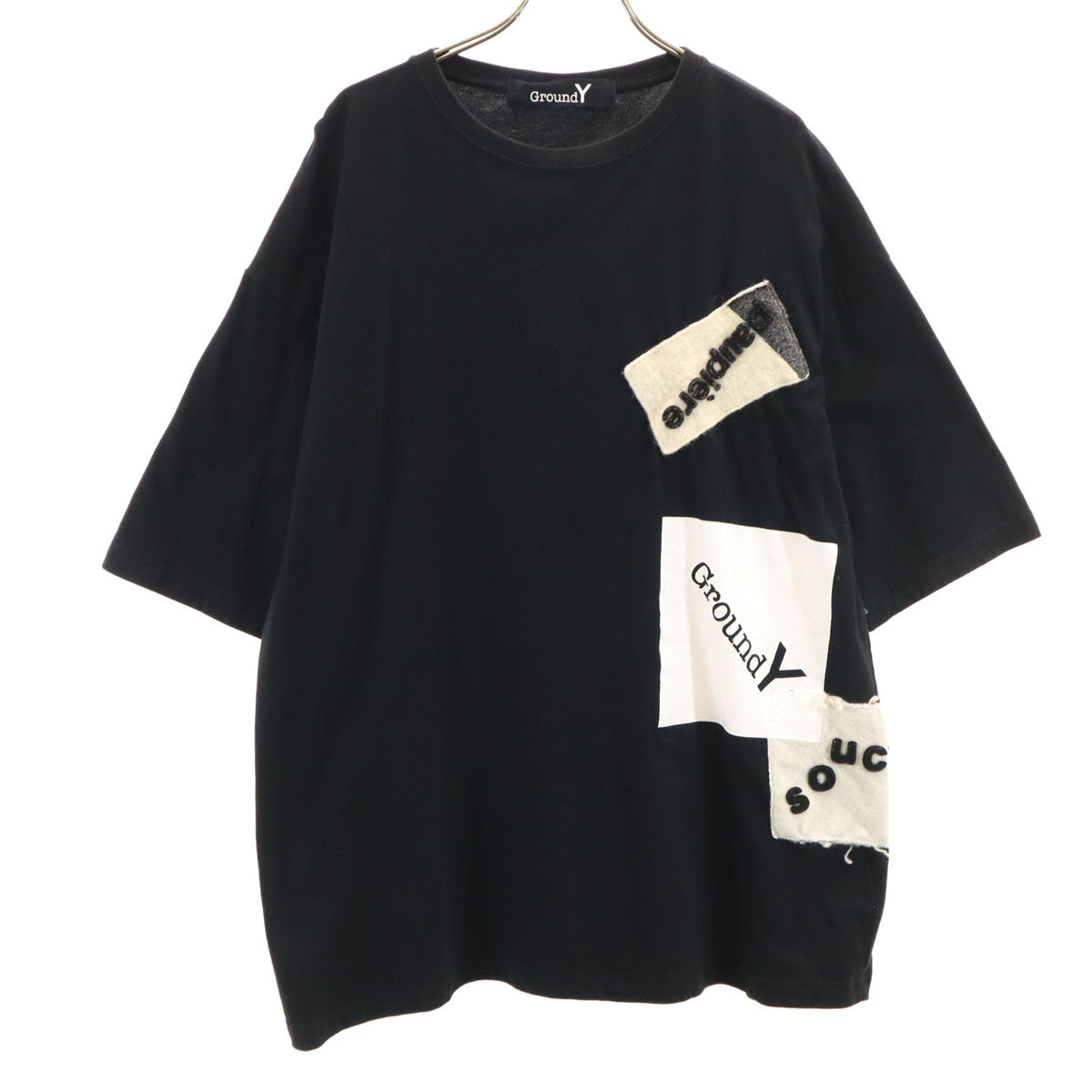 Ground Y グランドワイ 半袖 Tシャツ 4 ブラック ヨウジヤマモト メンズ
