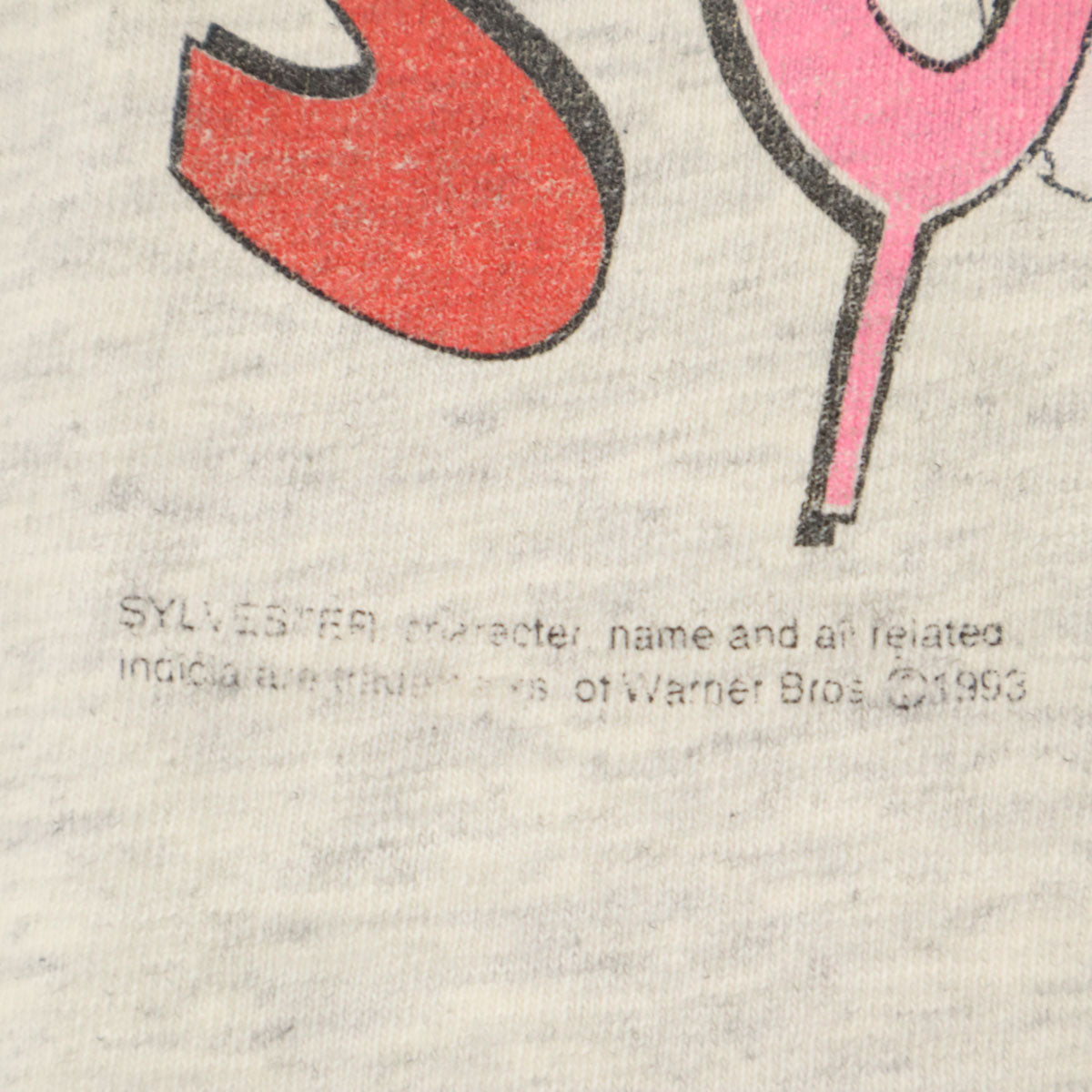 That's all, folks! 90s オールド ルーニーテューンズ シルベスターキャット 半袖 Tシャツ グレー メンズ