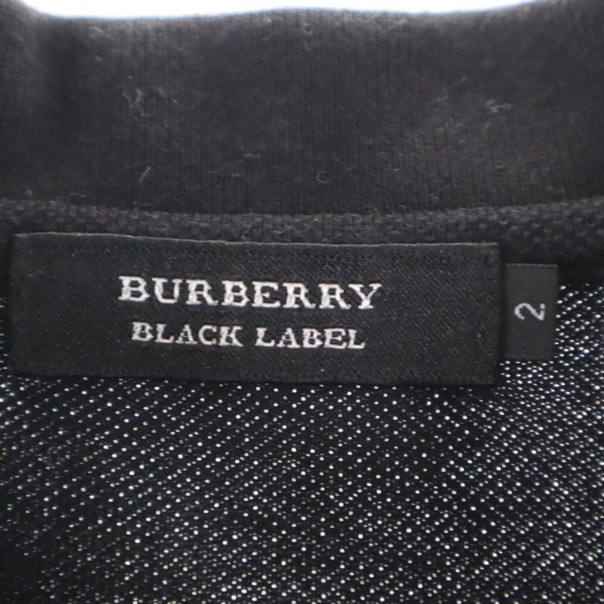 BURBERRY BLACK LABEL バーバリーブラックレーベル 半袖 ポロシャツ 2 ブラック 三陽商会 メンズ