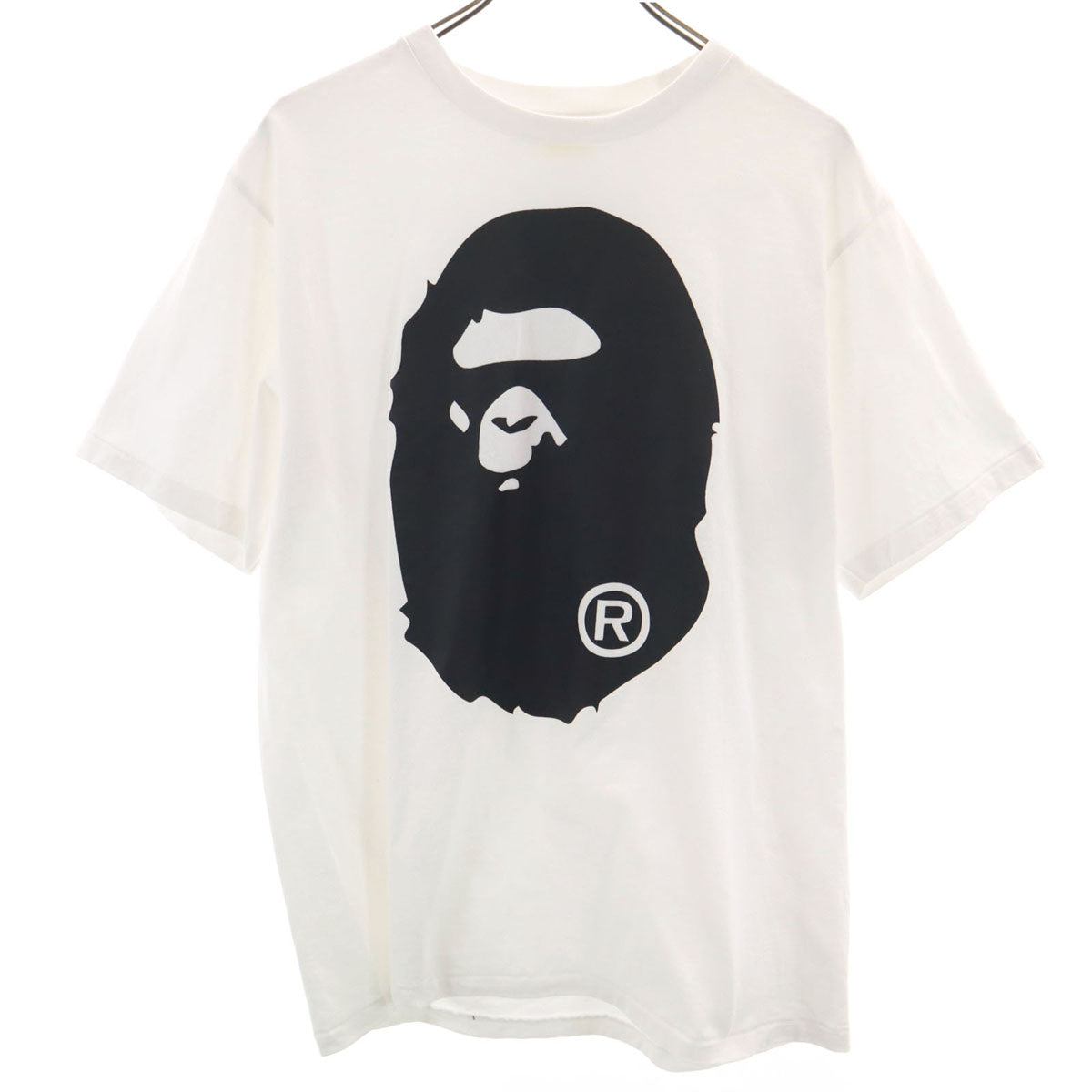 BAPE ベイプ 半袖 Tシャツ L ホワイト アベイシングエイプ メンズ