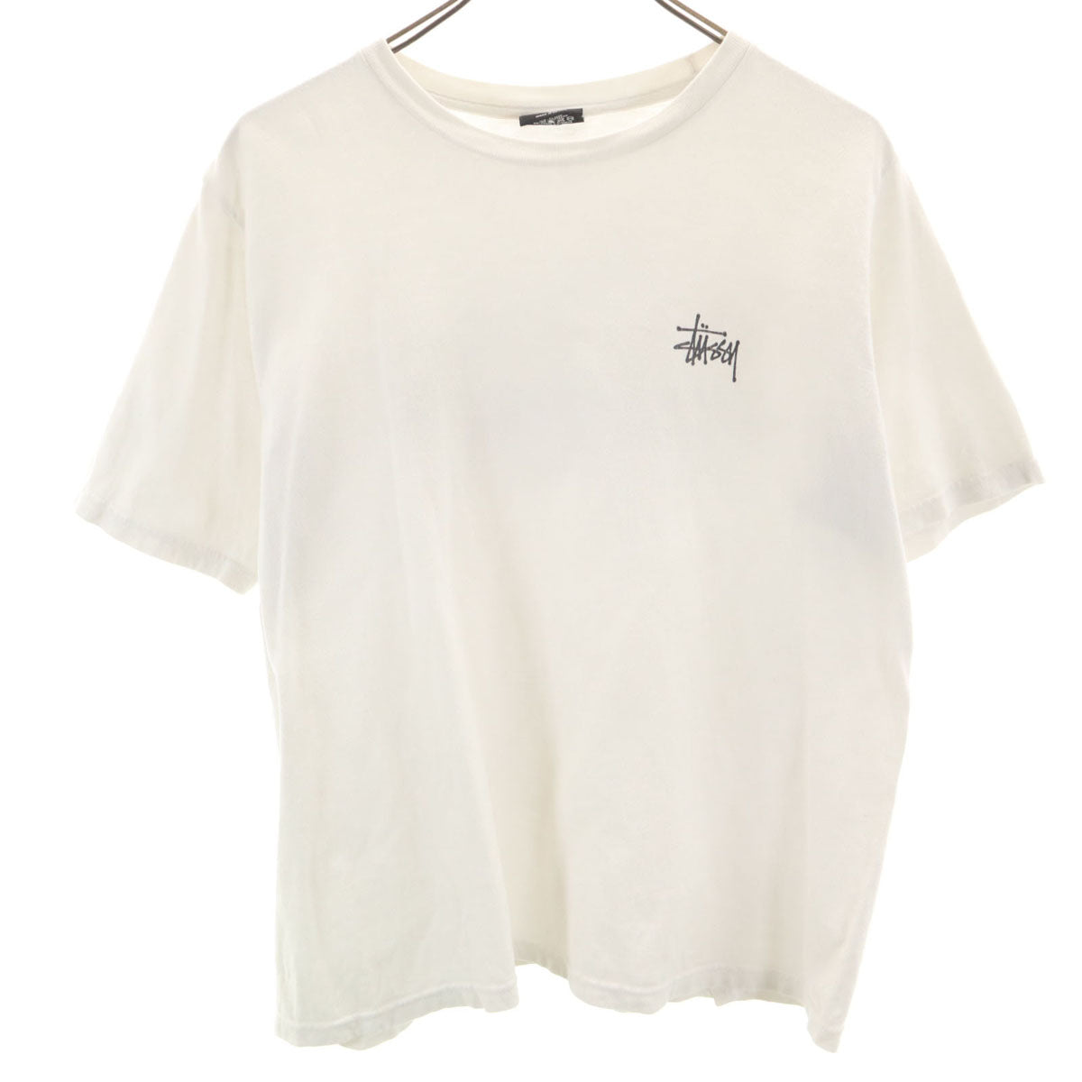 STUSSY ステューシー バックロゴ 半袖 Tシャツ M ホワイト メンズ