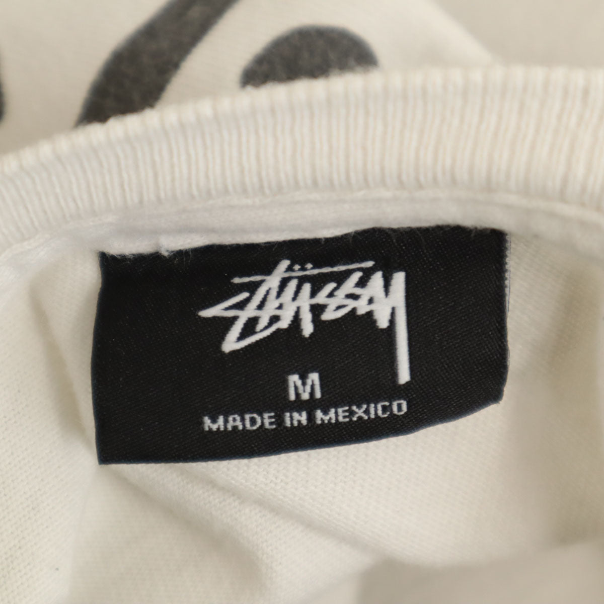 STUSSY ステューシー バックロゴ 半袖 Tシャツ M ホワイト メンズ