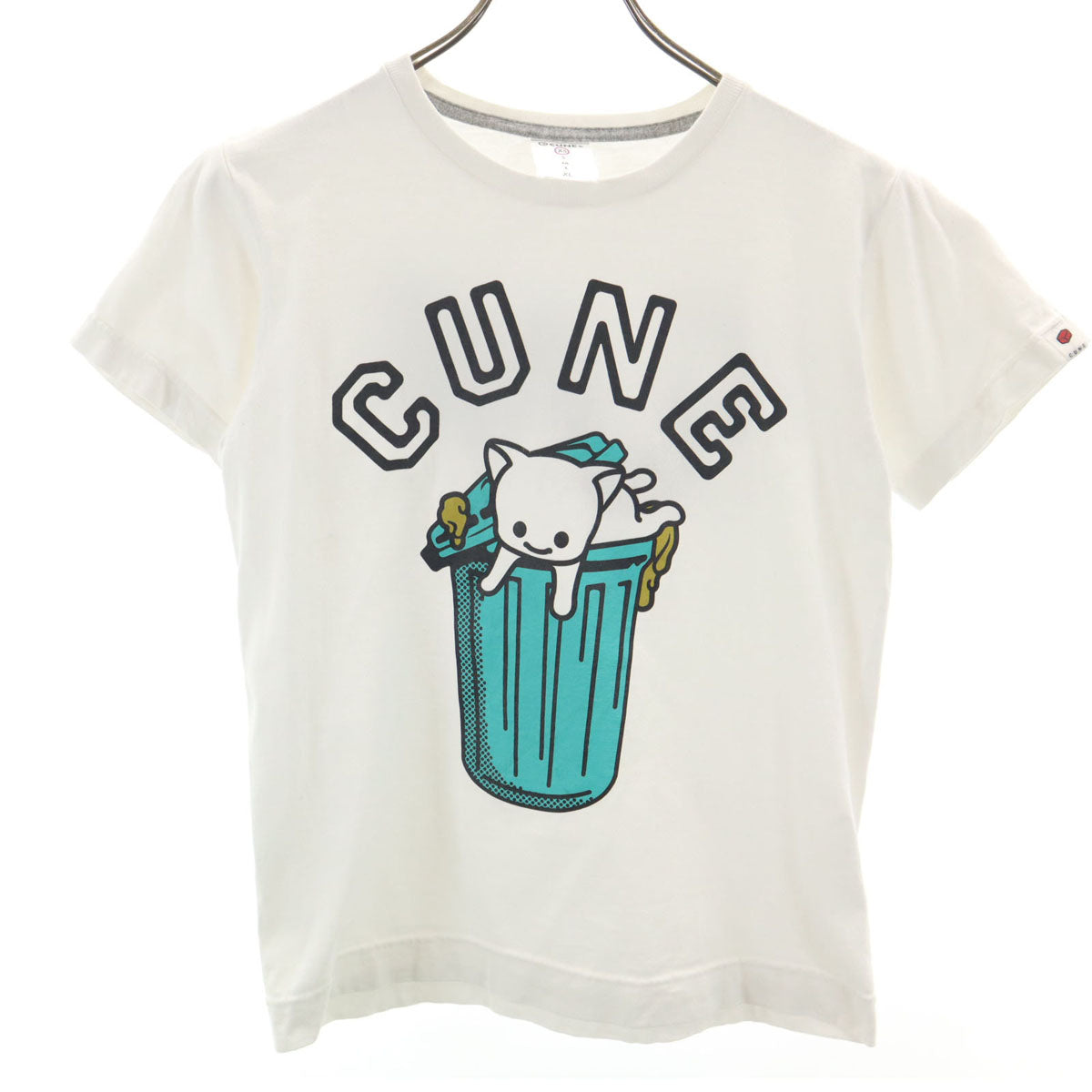CUNE キューン ゴミ箱 半袖 Tシャツ XS ホワイト メンズ