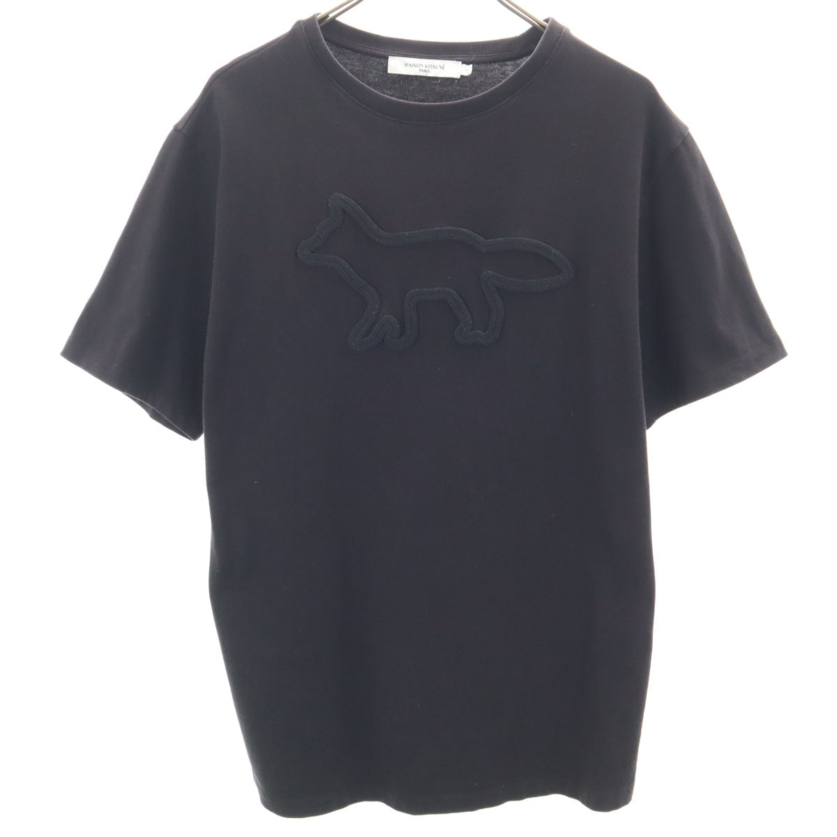 MAISON KITSUNE メゾンキツネ ポルトガル製 半袖 Tシャツ S ブラック メンズ