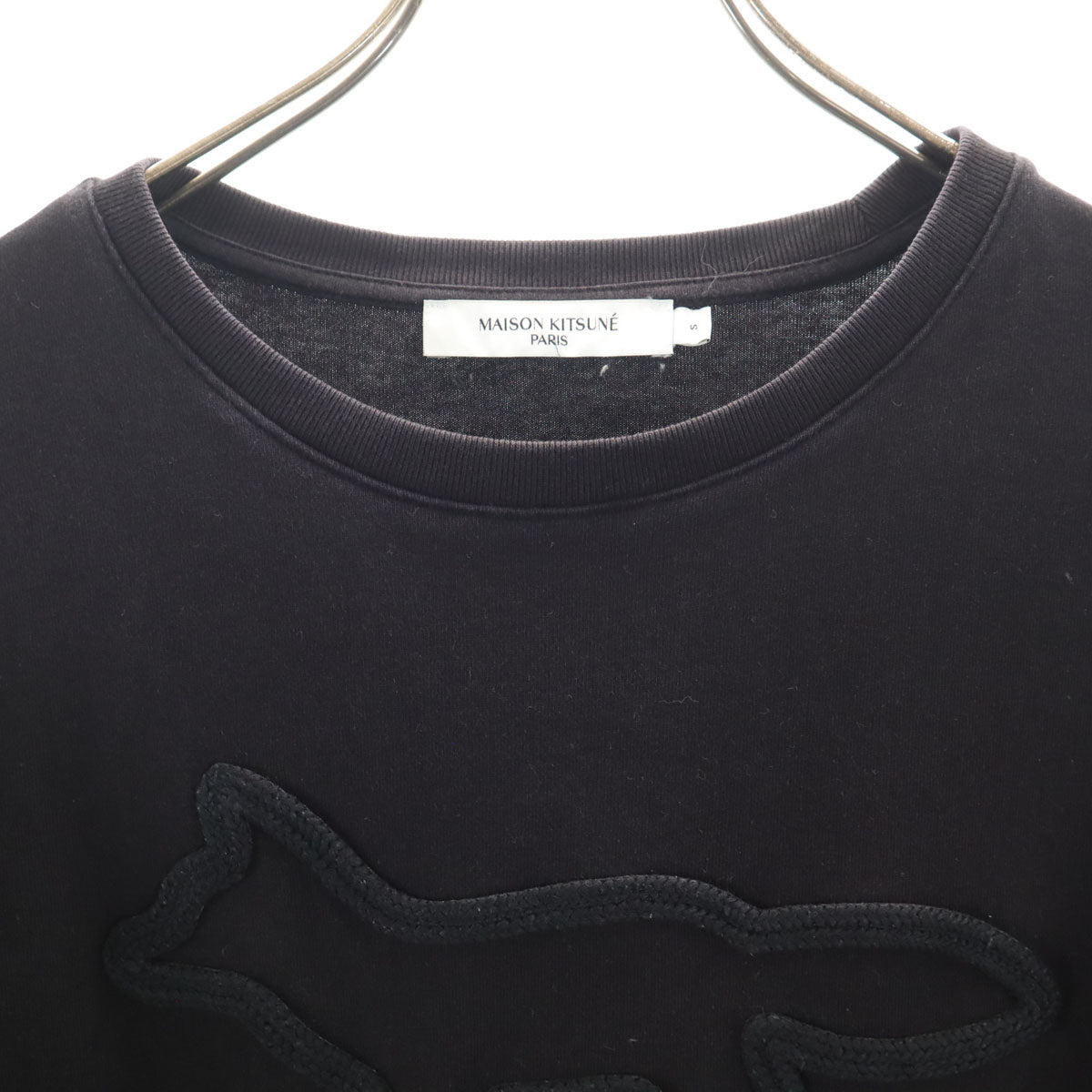 MAISON KITSUNE メゾンキツネ ポルトガル製 半袖 Tシャツ S ブラック メンズ