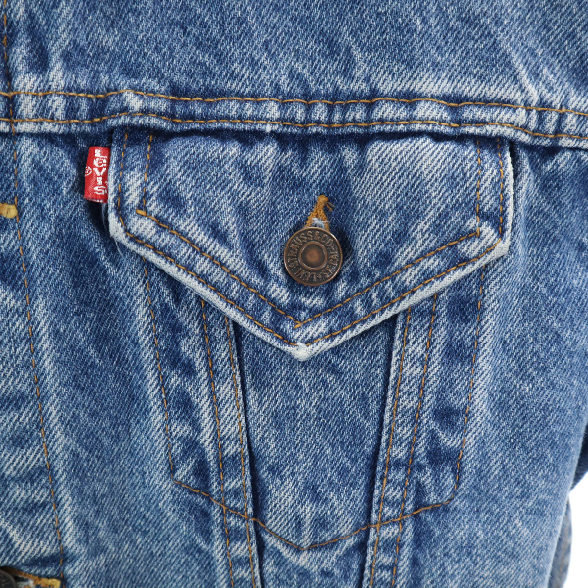 Levi's リーバイス 80s 57508-0218 オールド USA製 4thタイプ デニムジャケット M ブルー ハンドウォーマーポケット キッズ