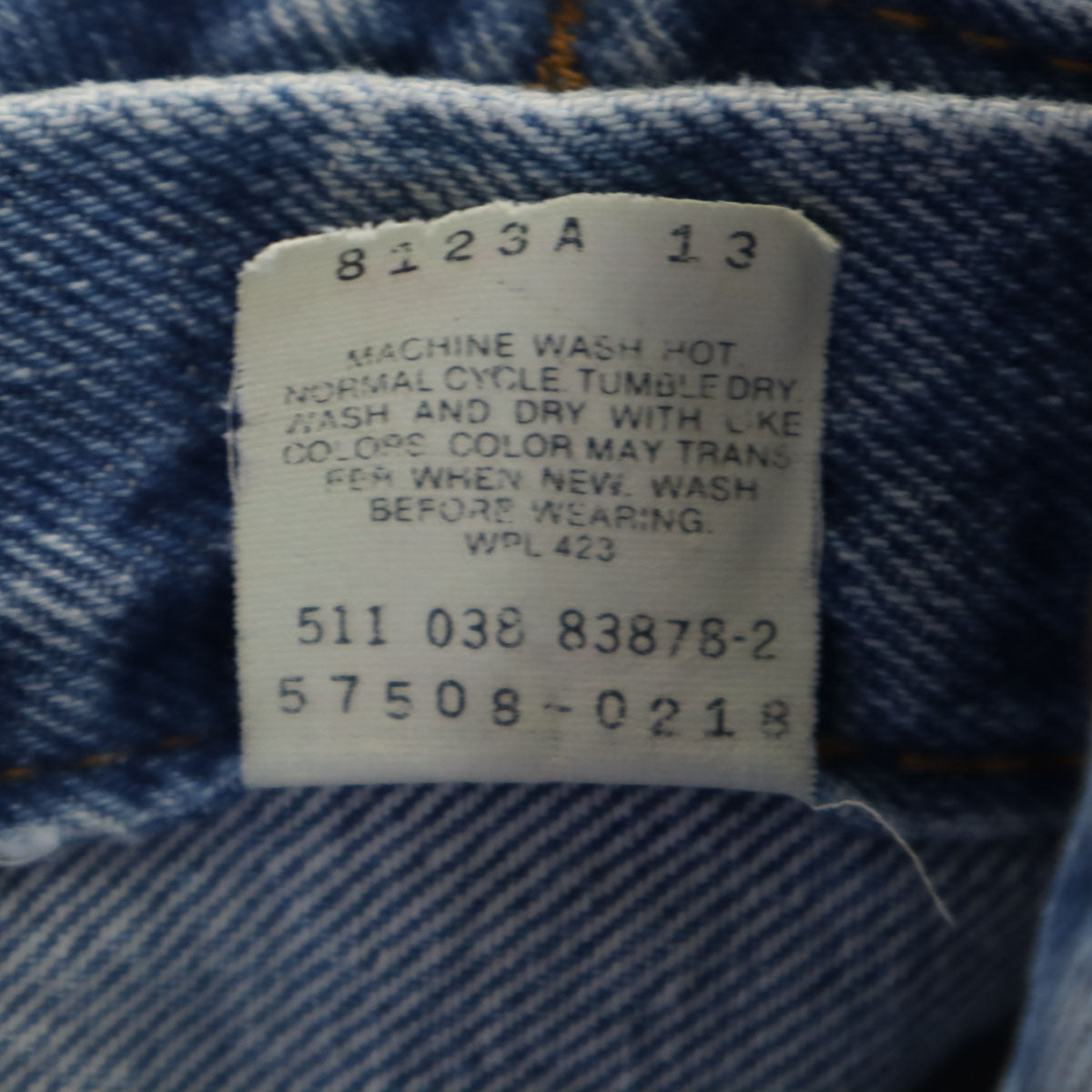Levi's リーバイス 80s 57508-0218 オールド USA製 4thタイプ デニムジャケット M ブルー ハンドウォーマーポケット キッズ
