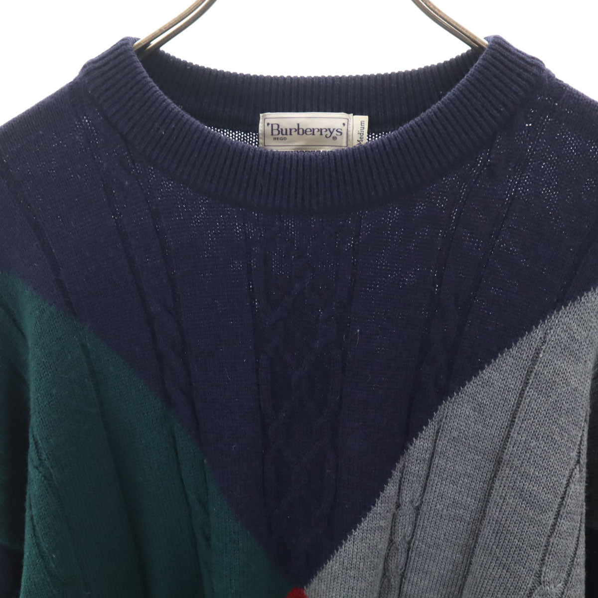 Burberrys バーバリーズ 90s オールド 長袖 セーター M ネイビー ニット メンズ