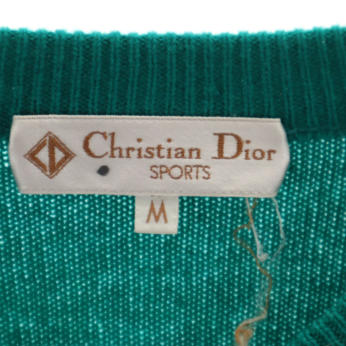 Christian Dior SPORTS クリスチャンディオールスポーツ 90s オールド アーガイル柄 長袖 ニット M グリーン セーター メンズ