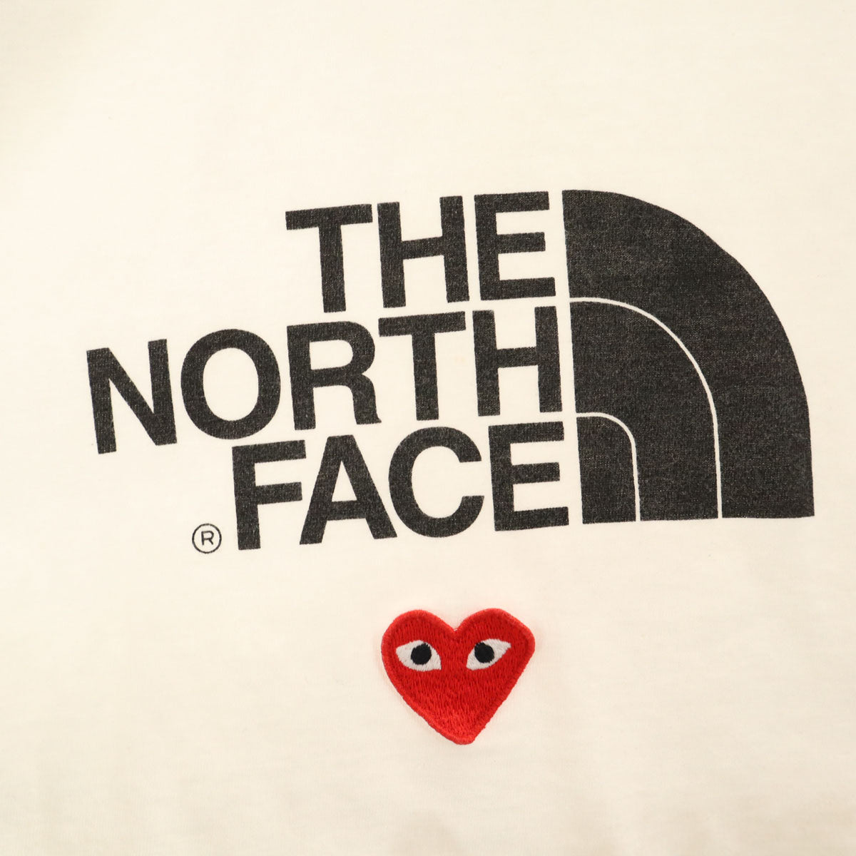 PLAY COMME des GARCONS プレイコムデギャルソン 2020年 THE NORTH FACE ノースフェイス コラボ 日本製 半袖 Tシャツ XL ホワイト メンズ