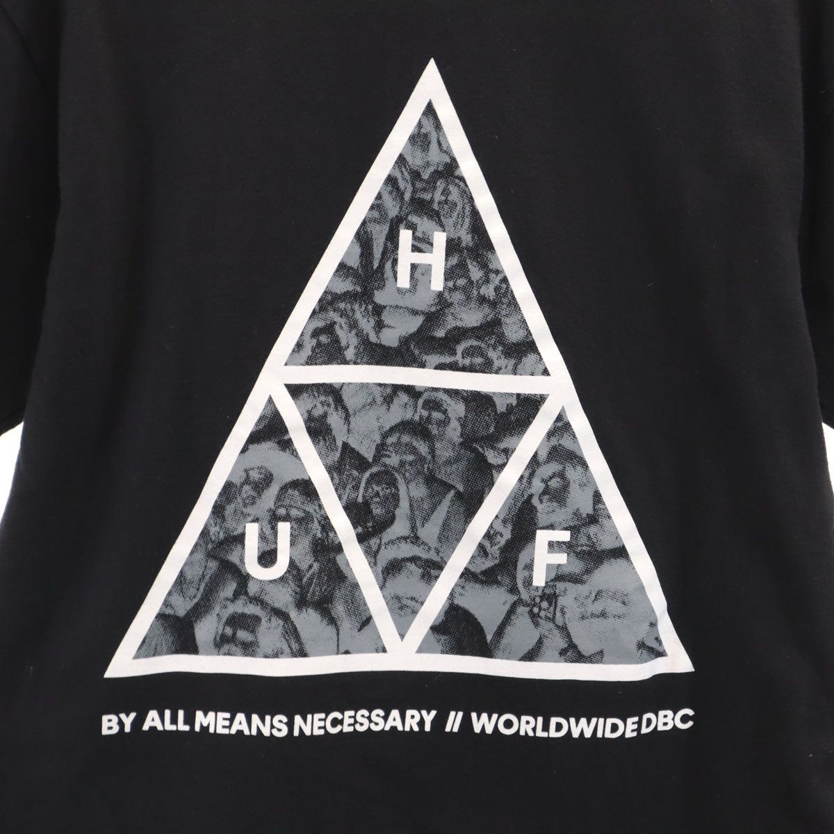 HUF ハフ バックロゴ 半袖 Tシャツ S ブラック メンズ