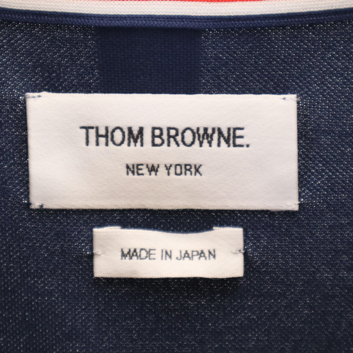 THOM BROWNE トムブラウン 日本製 半袖 Tシャツ L ネイビー メンズ