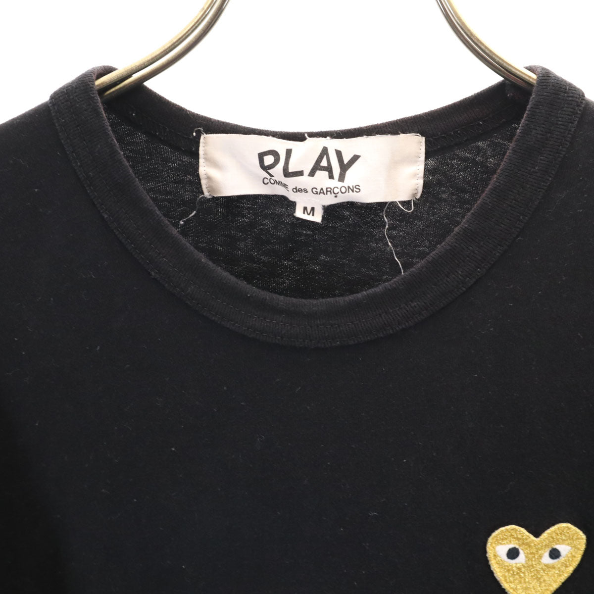 PLAY COMME des GARCONS プレイコムデギャルソン 2022年 日本製 半袖 Tシャツ M ブラック メンズ