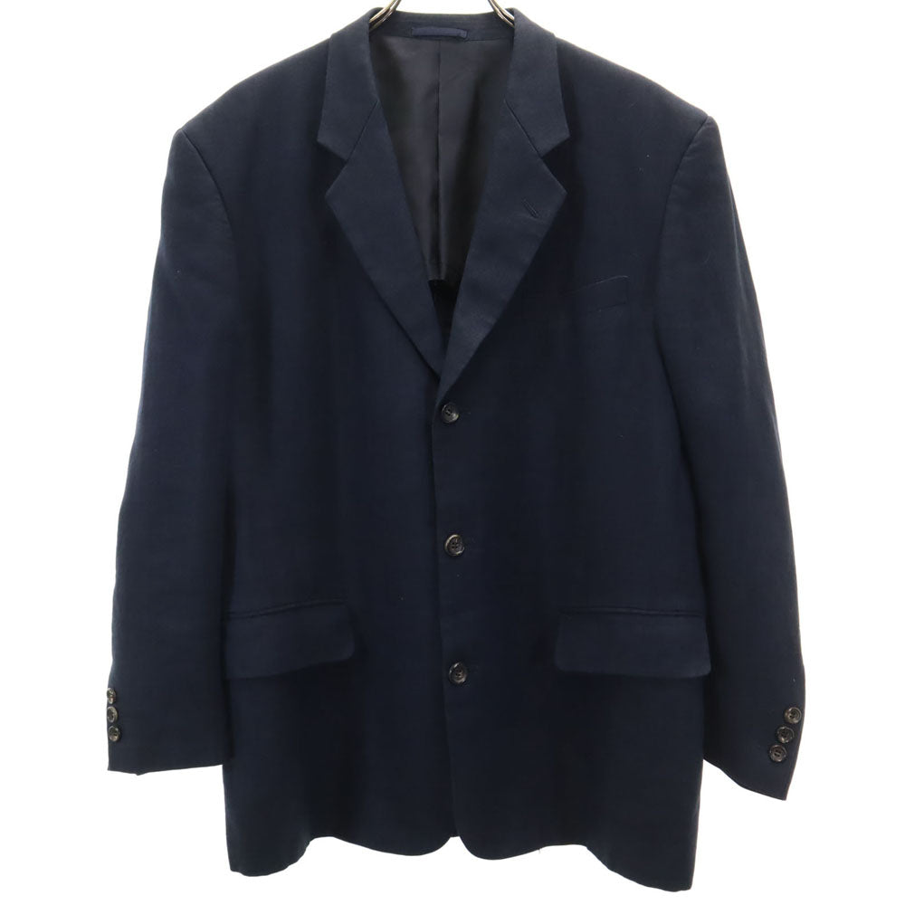 COMME des GARCONS HOMME コムデギャルソンオム 1997年 90s 日本製 リネン オールド テーラードジャケット M ネイビー ブレザー メンズ