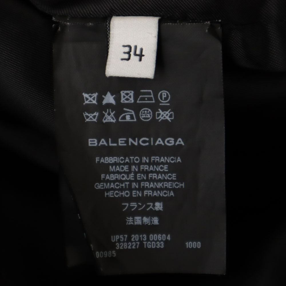バレンシアガ パリス フランス製 テーラードジャケット 34 ブラック ブレザー レディース