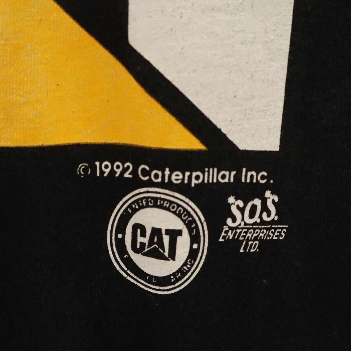 Caterpillar キャタピラー 90s オールド 半袖 Tシャツ ブラック メンズ
